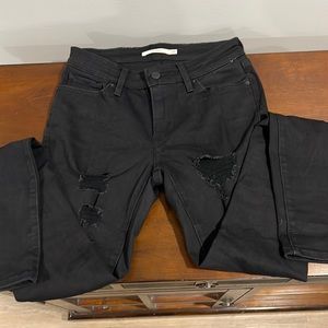 Women’s Black Ripped Skinny Jeans